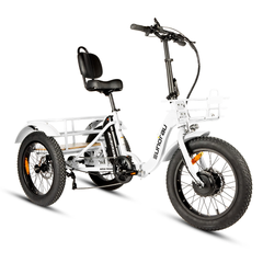 Eunorau NEW-TRIKE 2.0 front three-quarter view in white