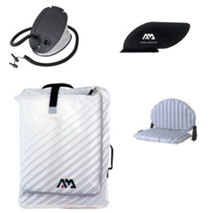 Aqua Marina Halve 13'1" Packayak with carry bag, paddle, pump, seat, and included accessories