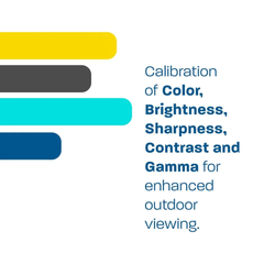 Diamond Series - Samsung by MirageVision Full Sun Outdoor TV – color, brightness, sharpness, contrast and gamma calibration