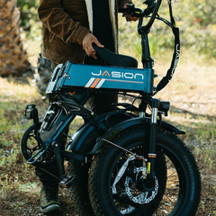 Jasion Hunter Pro electric bike equipped with rear cargo rack and fat tire