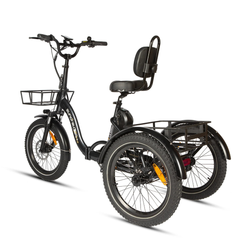 Eunorau ONE-TRIKE 2.0 rear three-quarter view with cargo rack