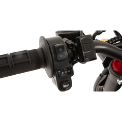 Eunorau S1 Dirt Bike handlebar controls close-up