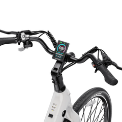 Heybike Venus Electric Bike handlebar display and controls