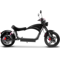 MotoTec Raven 60V 30Ah 2500W Lithium Electric Scooter opposite side view in Black
