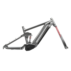 Himiway D7 / Full Suspension Electric Hunting Bike frame detail showing full suspension structure