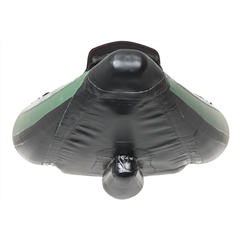 Sea Eagle 385fta FastTrack Angler front view showing bow shape and inflatable hull