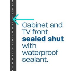 Diamond Series - Samsung by MirageVision Full Sun Outdoor TV – waterproof sealant between cabinet and TV front