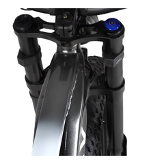 Himiway D7 Pro close-up showing front suspension fork and frame detail