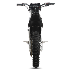 MotoTec Venom 72V 30000W Electric Dirt Bike rear view in Black