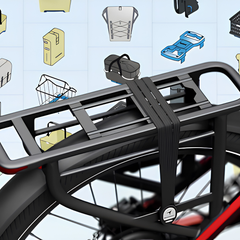 Himiway A7 close-up showing rear rack and rear wheel detail