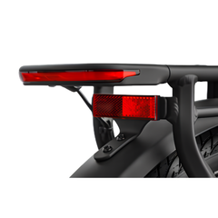 Himiway A7 Pro close-up showing rear tail light under rear rack
