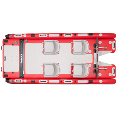 Sea Eagle FastCat14 Catamaran – Deluxe 2 Person Package overhead view showing two seats and open deck layout