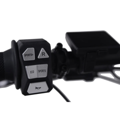 Eunorau R1+ handlebar control buttons close-up