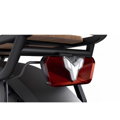 Himiway D5 (Zebra) close-up showing rear tail light under rear rack