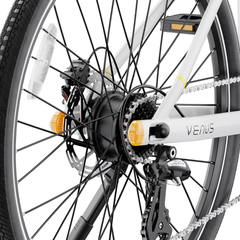 Heybike Venus Electric Bike rear hub motor and drivetrain close-up