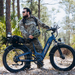 Jasion Thunder Pro ST electric bike being ridden on a forest trail