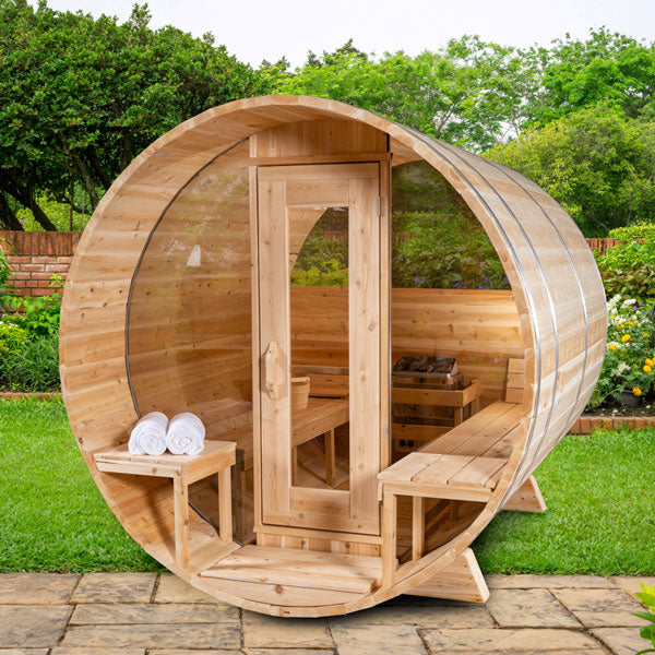 Dundalk LeisureCraft Serenity MP Barrel Sauna 4P – CTC2245MPE