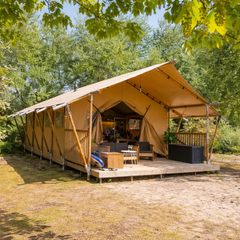 YALA Sunshine 49 Luxury Canvas Glamping Lodge | 2-Bed + Box Bed | 6–8 Guests | Safari Design