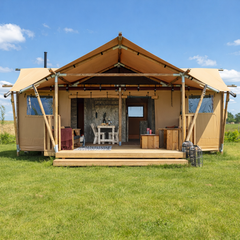 YALA Dreamer 49 Luxury Canvas Glamping Lodge | 2-Bed + Box Bed | 6–8 Guests | Roll-Up Walls