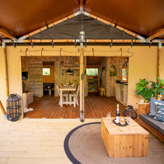 YALA Dreamer 49 Luxury Canvas Glamping Lodge | 2-Bed + Box Bed | 6–8 Guests | Roll-Up Walls