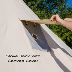 Stout Tent Pro Series – 20 ft Luxury Canvas Bell Tent Double Door