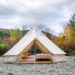 Stout Tent Pro Series – 16 ft Luxury Canvas Bell Tent Stargazer Double Door