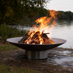 Fire Pit Art Bella Vita 46" Outdoor Fire Pit – 304 Stainless Steel | Low-Profile | Made in USA