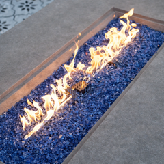 Elementi Plus Riviera 60" Rectangular Concrete Fire Pit Table | 60K BTU | Gas or Propane