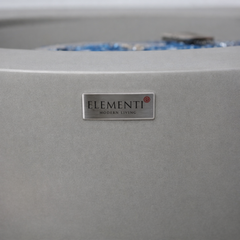 Elementi Plus Colosseo 41" Round Concrete Fire Pit Table | 60K BTU | Light Grey | Gas or Propane