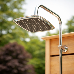 Dundalk LeisureCraft Sierra Pillar Outdoor Cedar Shower – Freestanding | Eastern White Cedar | Canadian Timber
