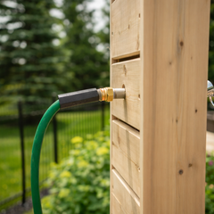 Dundalk LeisureCraft Sierra Pillar Outdoor Cedar Shower – Freestanding | Eastern White Cedar | Canadian Timber