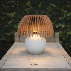 Les Jardins Alba Solar Outdoor LED Table Lamp