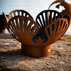 Fire Pit Art Barefoot Beach 42" Outdoor Fire Pit – Handcrafted Carbon Steel | Made in USA
