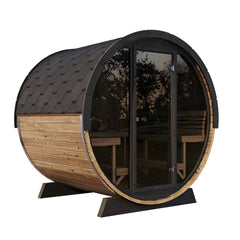 SaunaLife EE8G 6-Person Barrel Sauna Glass Front