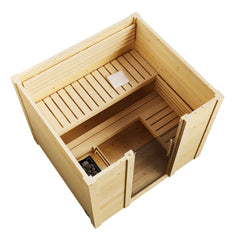 SaunaLife G2 4-Person Outdoor Sauna Cabin Nordic Spruce