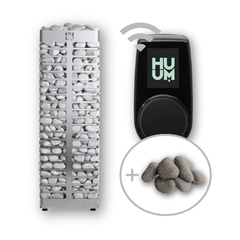 HUUM Steel Electric Sauna Heater Package 6-10.5kW | UKU Wi-Fi | Stones Included | Made in Estonia