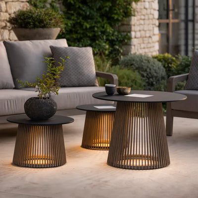 Les Jardins – HALO Glow Table Solar LED Outdoor Side Table  LJ-HALO