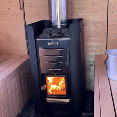 Harvia M3 BK 16.5kW Wood Burning Sauna Stove Package | Chimney Kit Included | Made in Finland