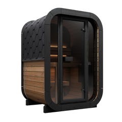 SaunaLife CL3G 2-Person Outdoor Cube Sauna Glass Front