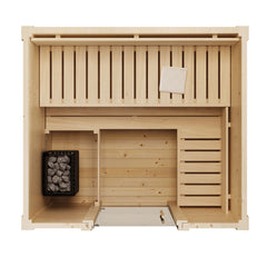 SaunaLife G2 4-Person Outdoor Sauna Cabin Nordic Spruce