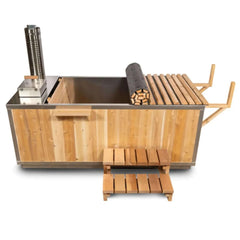 Dundalk LeisureCraft Starlight Wood-Burning Outdoor Hot Tub – 233 Gal | No Electricity | Canadian Timber