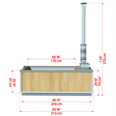 Dundalk LeisureCraft Starlight Wood-Burning Outdoor Hot Tub – 233 Gal | No Electricity | Canadian Timber