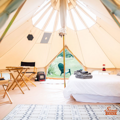 Stout Tent Pro Series – 16 ft Luxury Canvas Bell Tent Stargazer Double Door