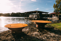 Fire Pit Art Saturn with Lid Sculptural Fire Pit – SAT/LID