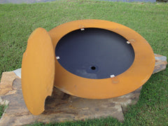 Fire Pit Art Saturn with Lid Sculptural Fire Pit – SAT/LID