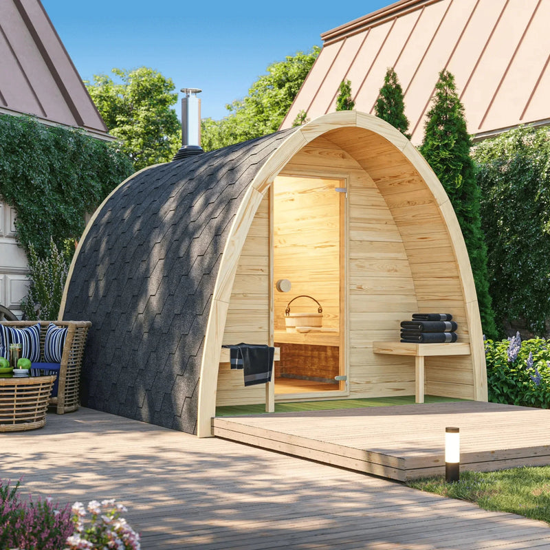 SaunaLife G3 Outdoor Pod Sauna Arched Roof Nordic