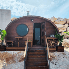 SaunaLife G11 2-Room Barrel Sauna 8 Person