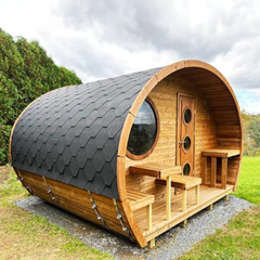 SaunaLife G11 2-Room Barrel Sauna 8 Person
