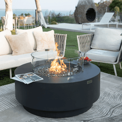 Elementi Plus Nimes Round Concrete Fire Table 60K BTU – OFG414DG