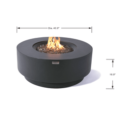 Elementi Plus Nimes Round Concrete Fire Table 60K BTU – OFG414DG